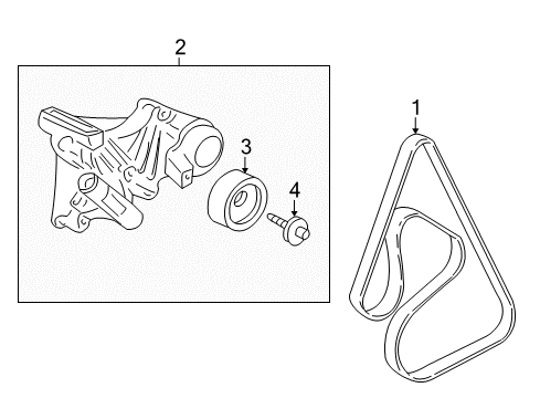 2000 Pontiac Bonneville Belts & Pulleys Diagram