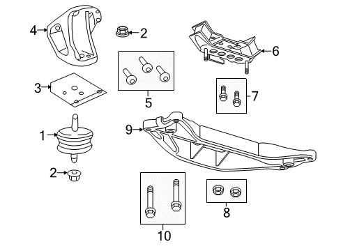 2017 Chevy SS Engine & Trans Mounting Diagram