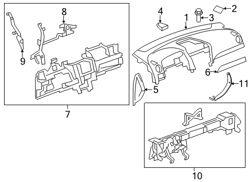 2013 Chevy Captiva Sport Side Panel, Passenger Side Diagram for 20890852