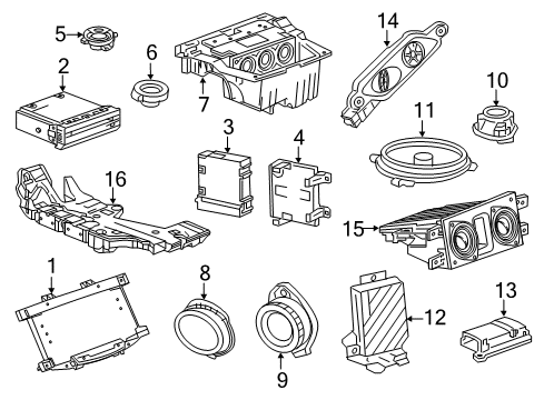 2017 Cadillac CT6 Radio Diagram for 84278527
