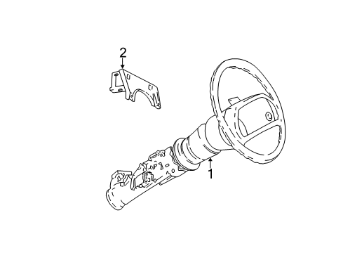 2004 Buick Park Avenue Steering Column, Steering Wheel Diagram 1 - Thumbnail