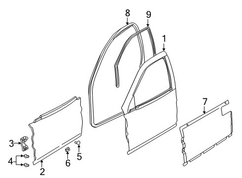 2002 Saturn L100 Front Door Diagram