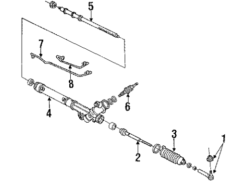1993 Chevy Lumina APV Power Steering Gear & Pump Diagram