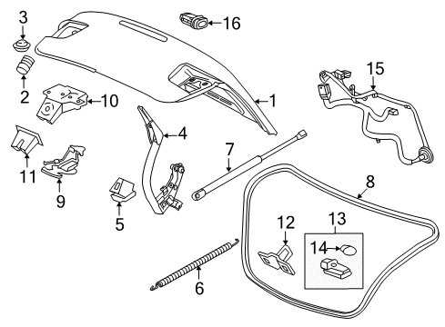 2015 Chevy Malibu Trunk Lid Diagram
