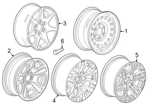 2020 Chevy Silverado 1500 Wheels Diagram 5 - Thumbnail
