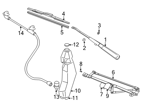1996 Chevy P30 Washer Reservoir Diagram for 22144433