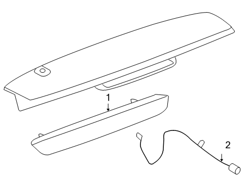 2014 GMC Yukon High Mount Lamps Diagram