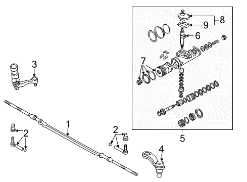 2006 Chevy Suburban 2500 P/S Pump & Hoses, Steering Gear & Linkage Diagram 3 - Thumbnail