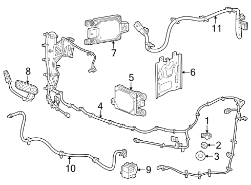 2023 Cadillac Escalade ESV Parking Aid Diagram 2 - Thumbnail