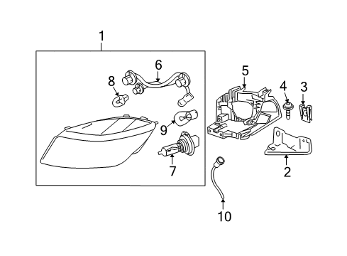 2008 Pontiac G5 Headlamps Diagram