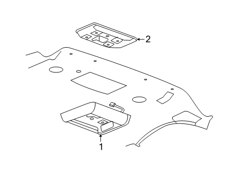 2014 GMC Yukon XL 1500 Overhead Console Diagram 5 - Thumbnail