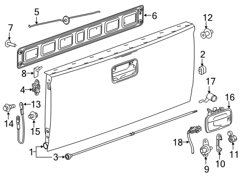 2017 Chevy Colorado Lock, Driver Side Diagram for 84741505