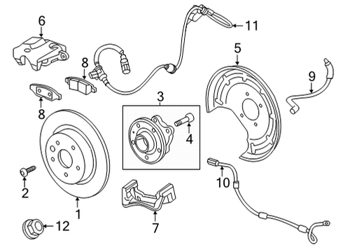 2022 Buick Encore GX Rear Hub & Bearing Diagram for 13530970