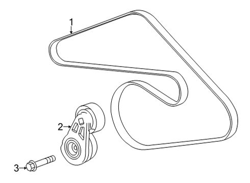 2022 Cadillac CT4 Belts & Pulleys Diagram 3 - Thumbnail