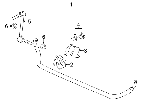 2012 Chevy Caprice Stabilizer Bar & Components - Front Diagram