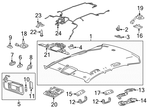 2017 Cadillac CT6 Grip Handle, Rear Diagram for 23101939
