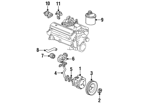 1993 Buick Roadmaster A.I.R. Pump Diagram for 7849154