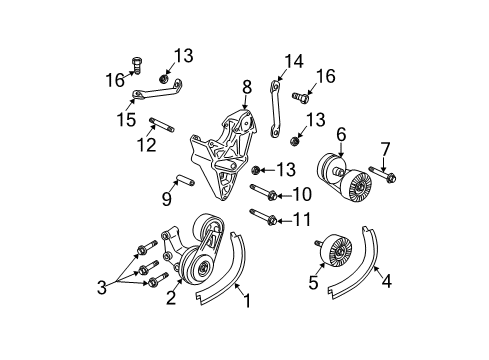 2002 Chevy S10 Bracket Bolt Diagram for 10244168