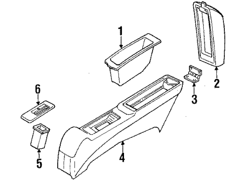 1992 Chevy Lumina Console Diagram for 12501401