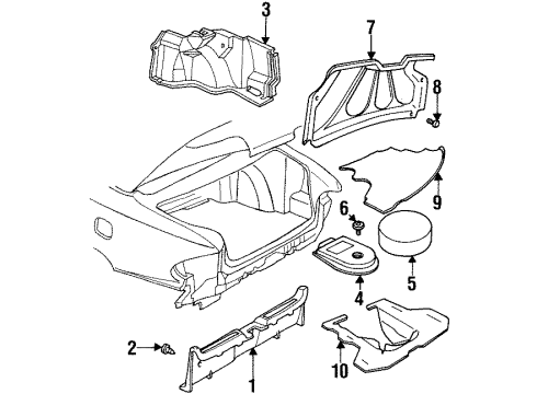 1999 Pontiac Bonneville Interior Trim - Trunk Lid Diagram