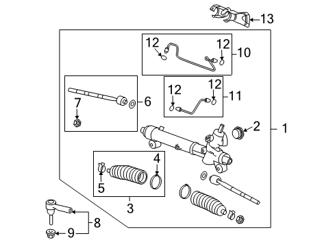 2011 GMC Terrain P/S Pump & Hoses, Steering Gear & Linkage Diagram 2 - Thumbnail