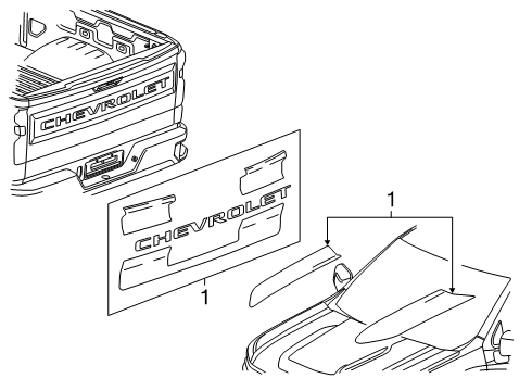 2022 Chevy Silverado 1500 Stripe Tape Diagram 4 - Thumbnail