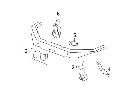 2005 Cadillac STS Radiator Support Diagram