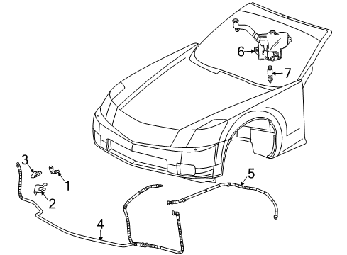 2008 Cadillac XLR Washer Components Diagram