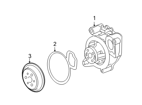 2004 Chevy Malibu Cooling System, Radiator, Water Pump, Cooling Fan Diagram 1 - Thumbnail