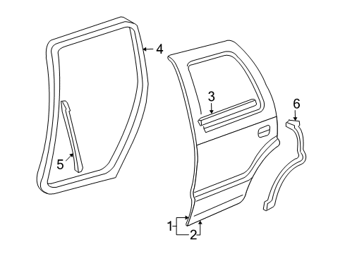 2007 Buick Rainier Rear Door Diagram