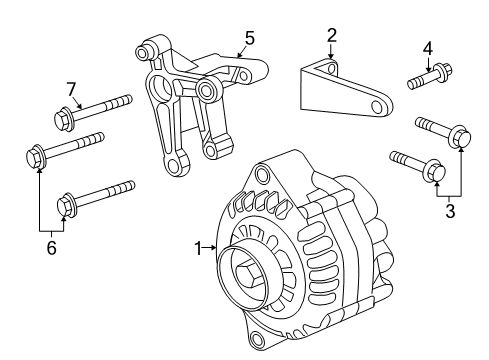 2004 Pontiac GTO Alternator Diagram for 92058857