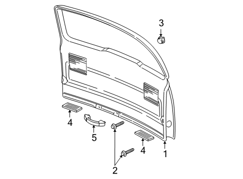 2003 Chevy Venture Interior Trim - Lift Gate Diagram