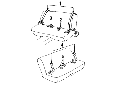 1992 Oldsmobile Cutlass Ciera Buckle Diagram for 12331243