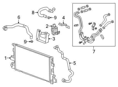 2019 Cadillac CT6 Coolant Hose Diagram for 84065799