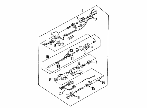 1995 Buick Park Avenue Steering Column Diagram for 26041725