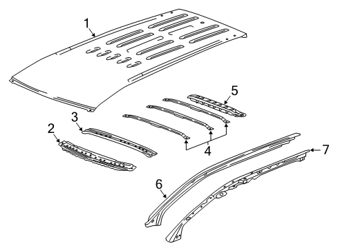 2020 GMC Acadia Roof & Components Diagram 2 - Thumbnail