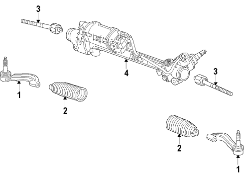 2017 Chevy Corvette Steering Column & Wheel, Steering Gear & Linkage Diagram 4 - Thumbnail