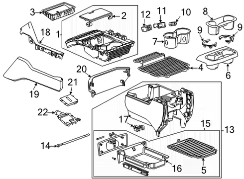 2021 GMC Yukon XL Upper Trim Panel Diagram for 84977404