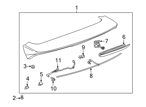 2022 Chevy Blazer Rear Spoiler Diagram