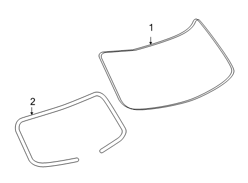 2008 Saturn Vue Weatherstrip Diagram for 96832309