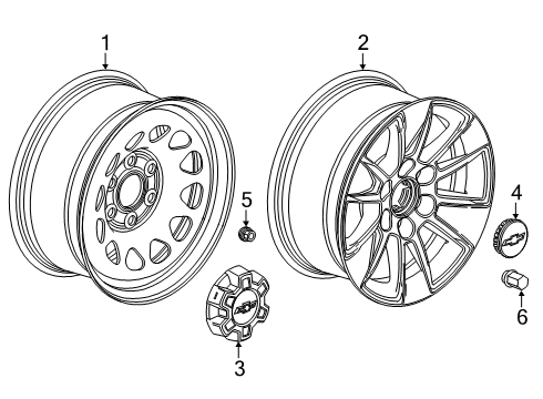 2020 Chevy Silverado 1500 Wheels Diagram 1 - Thumbnail