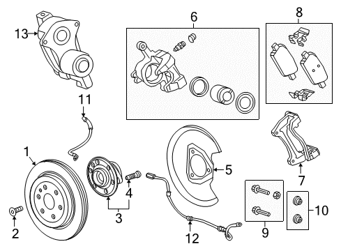 2018 Buick Enclave Brake Components, Brakes Diagram 2 - Thumbnail