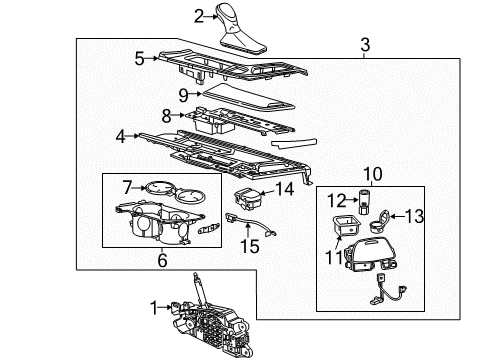 2016 Cadillac ELR Center Console Diagram