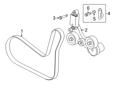 2014 Chevy Impala Serpentine Belt Diagram for 12639018