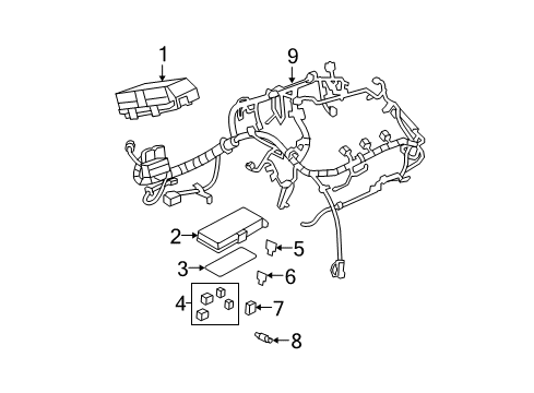 2009 Chevy Malibu Junction Block Diagram for 20822706