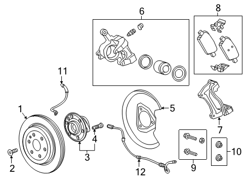 2023 Cadillac XT6 Brake Components Diagram 4 - Thumbnail