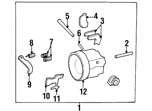 1999 Buick LeSabre Upper Steering Column Diagram
