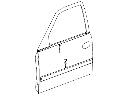2000 Chevy Prizm Belt Weatherstrip Diagram for 94857722