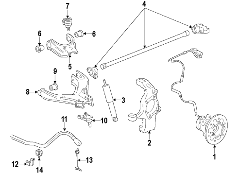 2007 GMC Sierra 2500 HD Stabilizer Link Diagram for 15835052