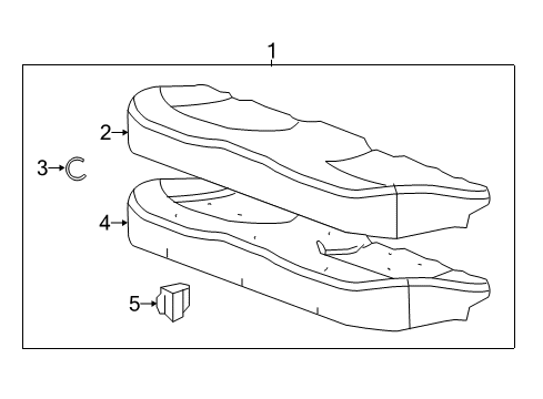 2014 Buick LaCrosse Cushion Assembly, Rear Diagram for 26266705